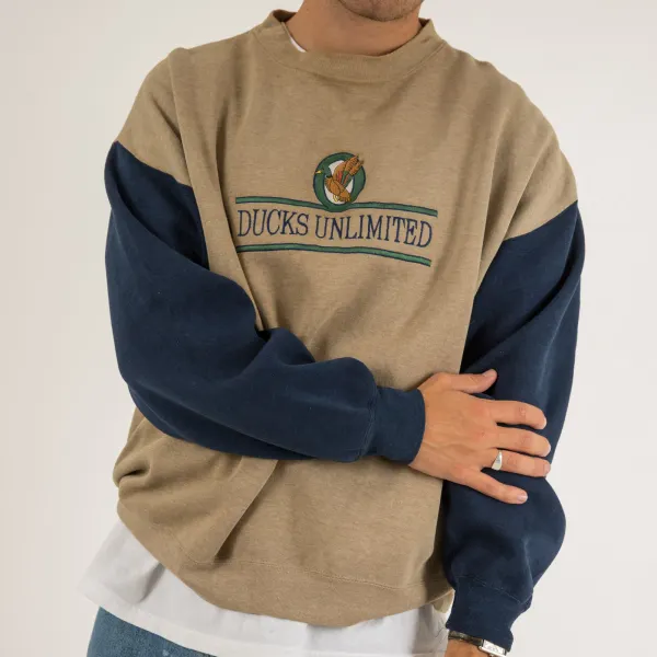 Vintage Ducks Unlimited Embroidered Sweatshirt - Blaroken.com 