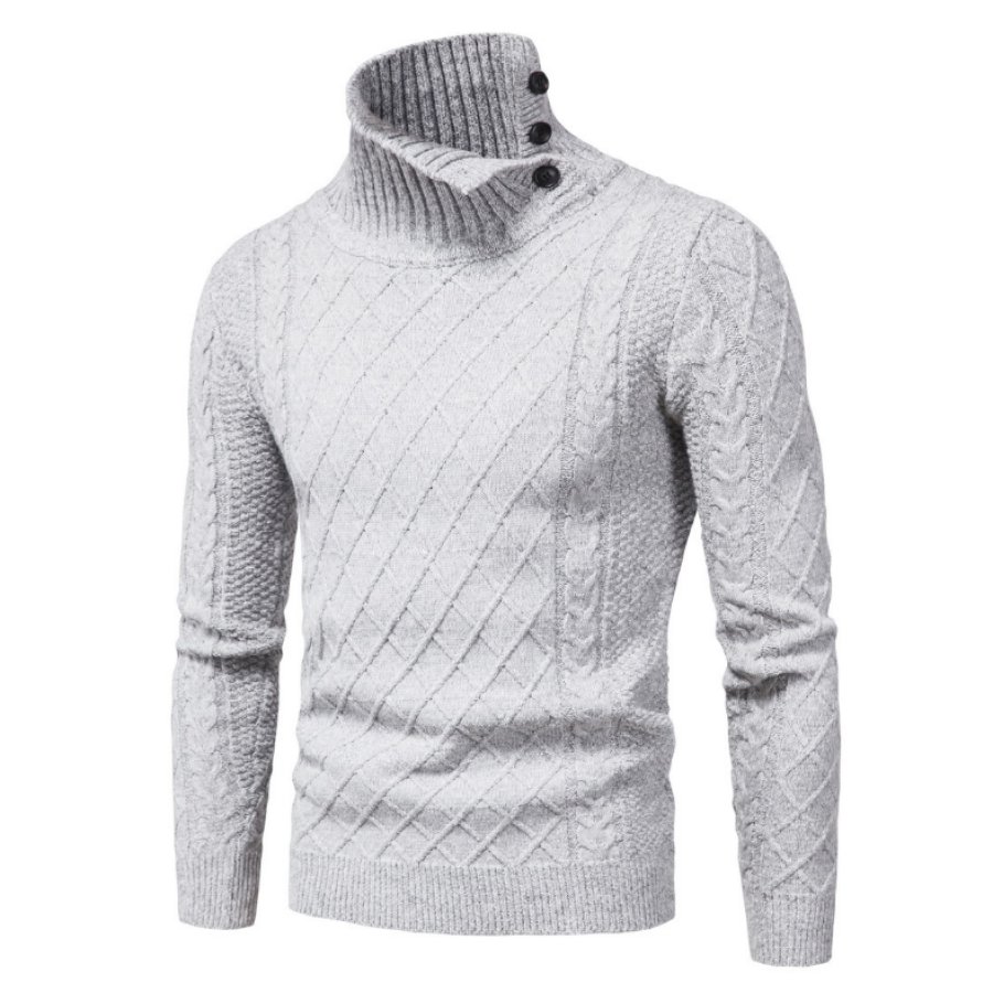 

Men's Casual Slim High Neck Sweater