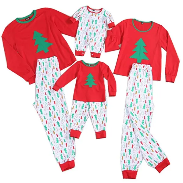 Christmas Tree Prints Family Pajamas - Leanarea.chimpone.com 