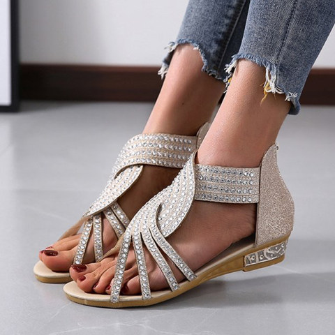 Womens fashionable rhinestone sandals