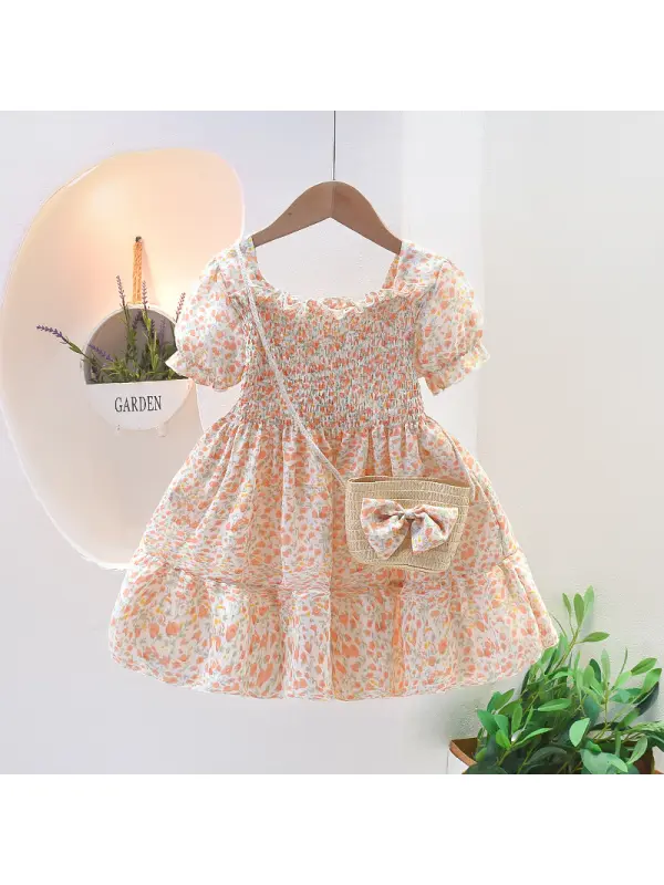 Girls Dress 2023 Summer New Style Children's Style Floral Dress Baby Princess Dress Little Girl Summer Dress - Smilemay.chimpone.com 