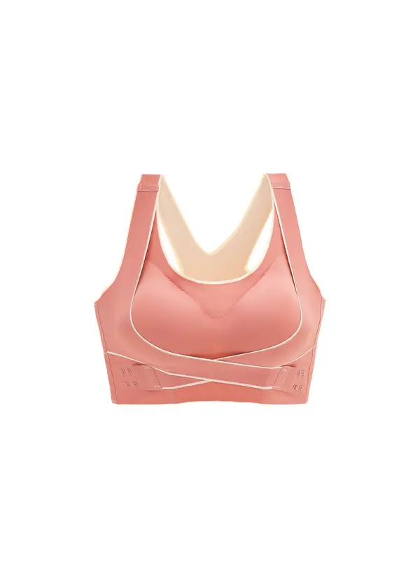 Adjustable Latex Underwear Front Cross Side Buckle Yoga Sports Vest No Rim Bra Corrective Back Beauty Underwear For Women - Smilemay.chimpone.com 