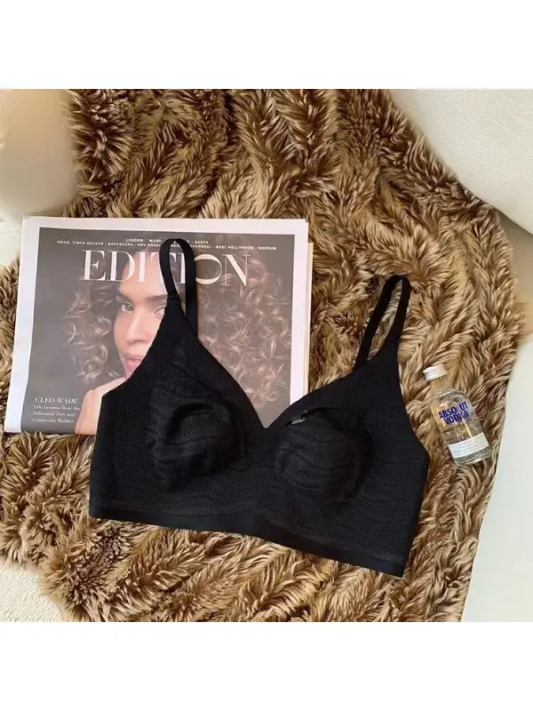 Rabbit Ears Sexy And Thin Underwear For Women With Big Breasts, Breathable Push-up And Side Breasts-free Anti-sagging Bra - Smilemay.chimpone.com 