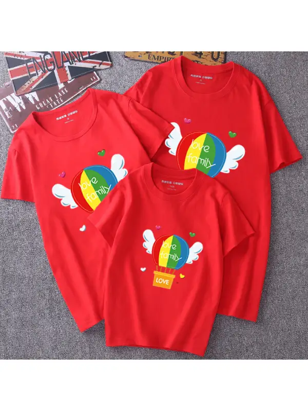 Sissifun Simple Casual Rainbow Print T-shirt Family Matching - Smilemay.chimpone.com 