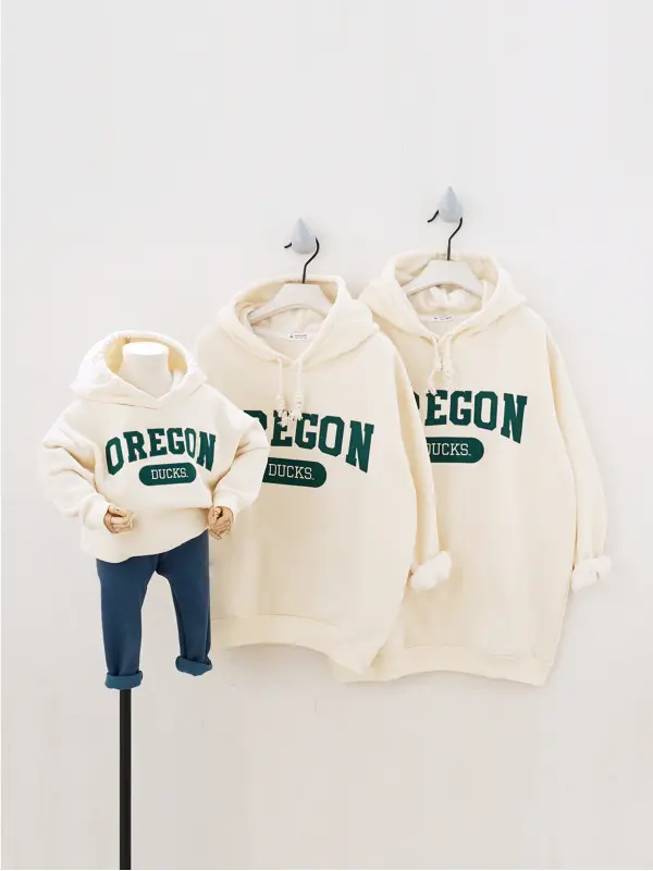 Parent-child Thickened Fleece Embroidered Hooded Sweatshirt - Smilemay.chimpone.com 