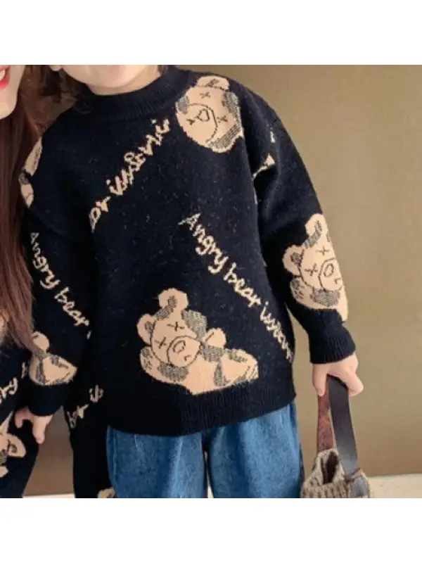 Cartoon Parent-child Clothing, Family Clothing, Winter Clothing Sweaters For A Family Of Three And Four - Smilemay.chimpone.com 