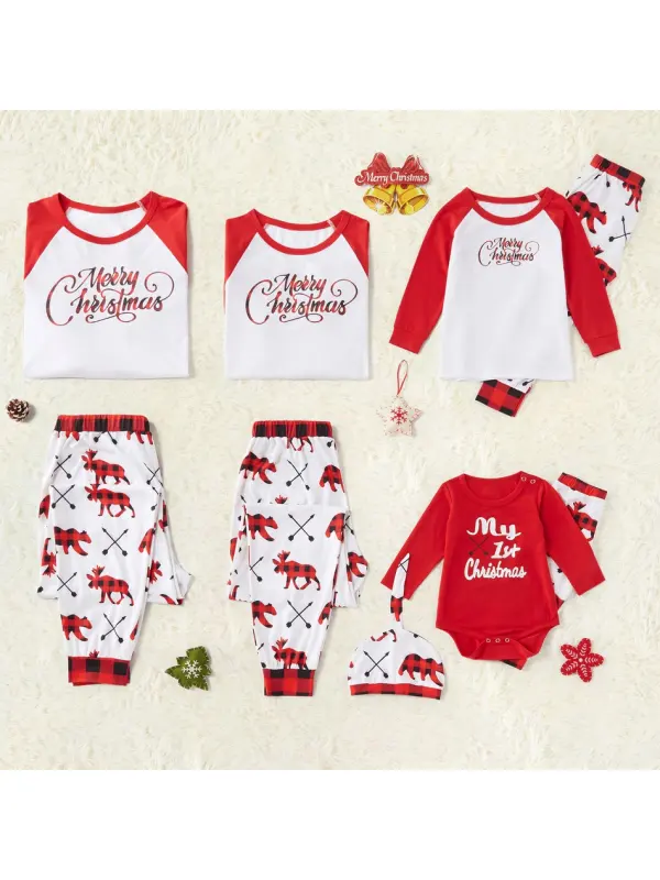 Christmas Bear Print Family Matching Outfit - Smilemay.chimpone.com 