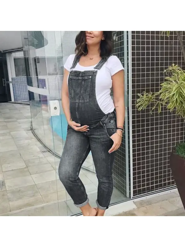 Maternity Denim Overalls - Smilemay.chimpone.com 
