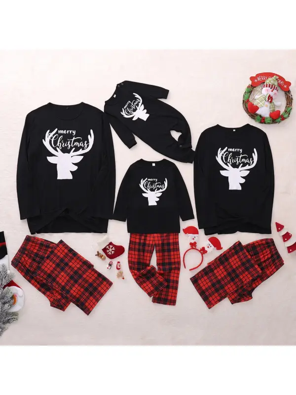 Christmas Elk Pattern Family Matching Outfits - Smilemay.chimpone.com 