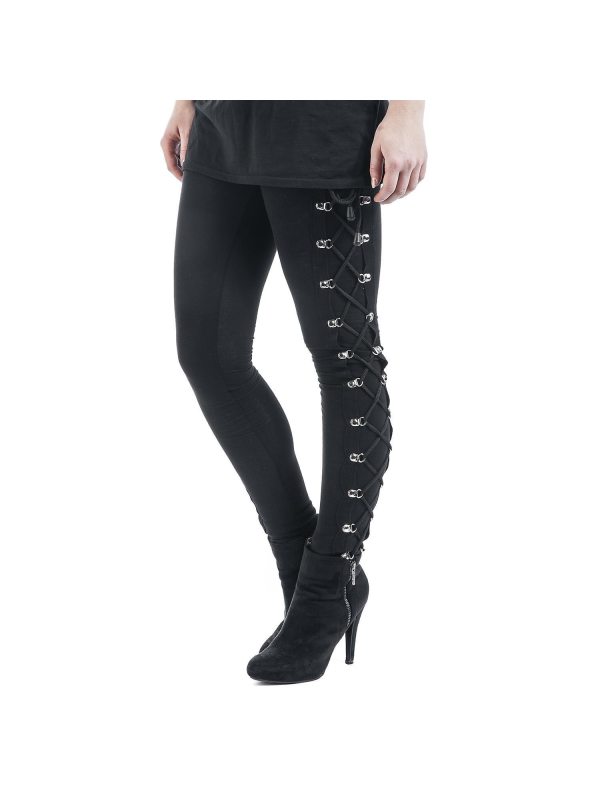 Gothic punk style lace-up hip high waist pants - losiunna.com