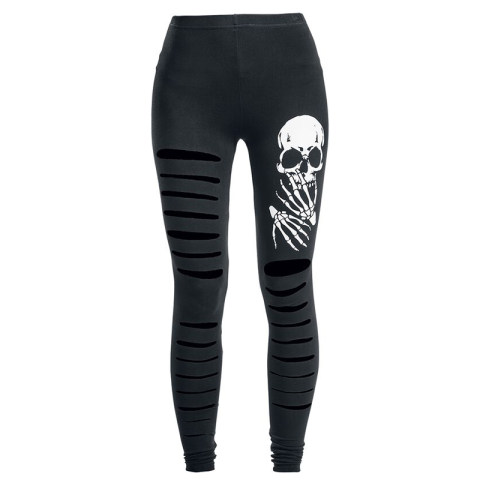 Skull stitching leggings outdoor casual trousers