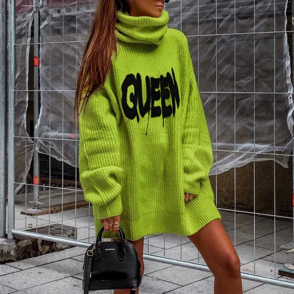 Fashionable and casual long-sleeve printed sweater - Leanarea.chimpone.com 