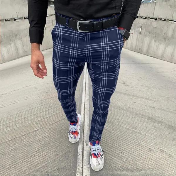 Men's Large Plaid Striped Pants - Leanarea.chimpone.com 