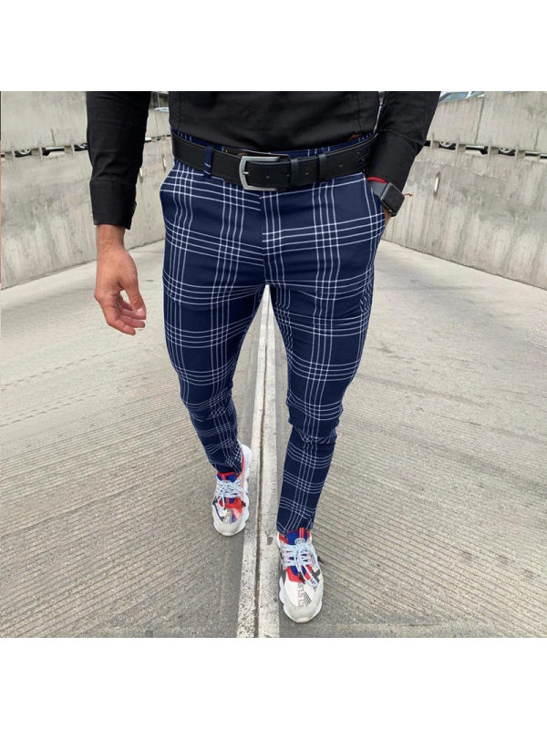 Men's Large Casual Striped Pants - Inkshe.com 