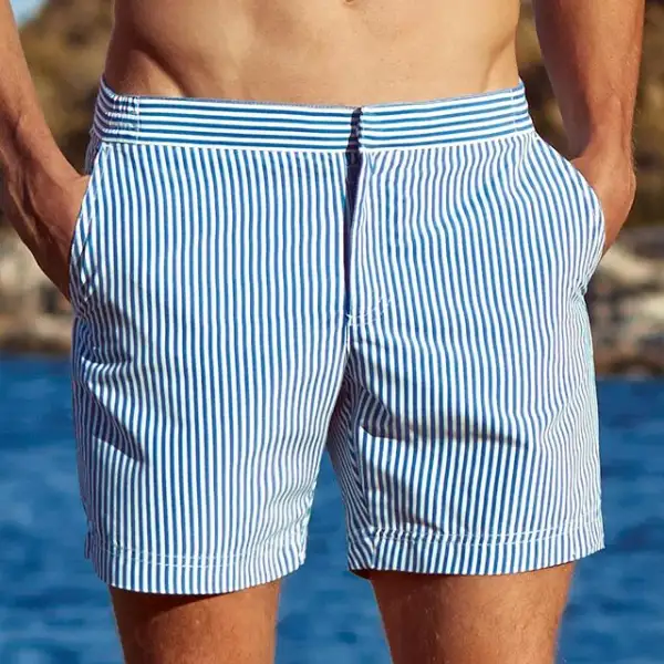 Striped repair shorts - Leanarea.chimpone.com 