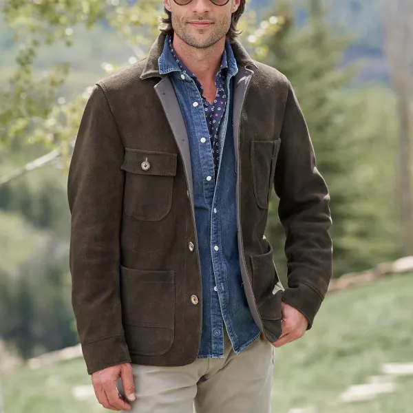 Deerskin suede jacket - Leanarea.chimpone.com 