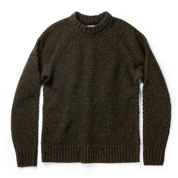 Fisherman Loden retro solid color round neck sweater - menilyshop.com