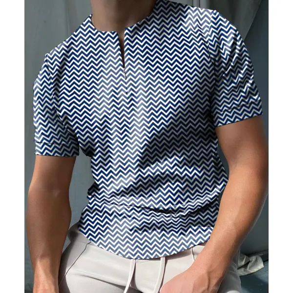Wave short sleeve polo shirt - Woolmind.com 