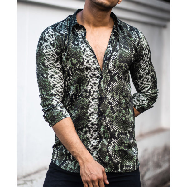 snake skin long sleeve top