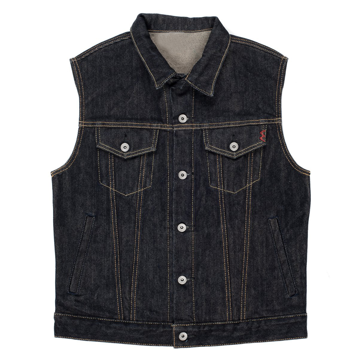 Fashion Men's Sleeveless Pure Colour Denim Vest