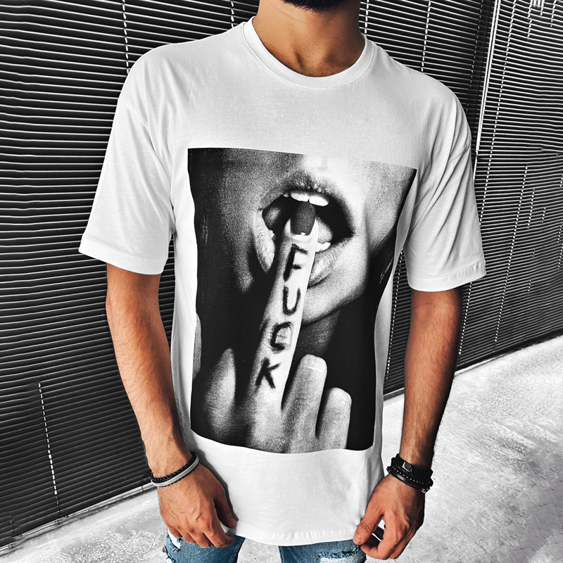 Fuck Graphic Print Short sleeved T shirt