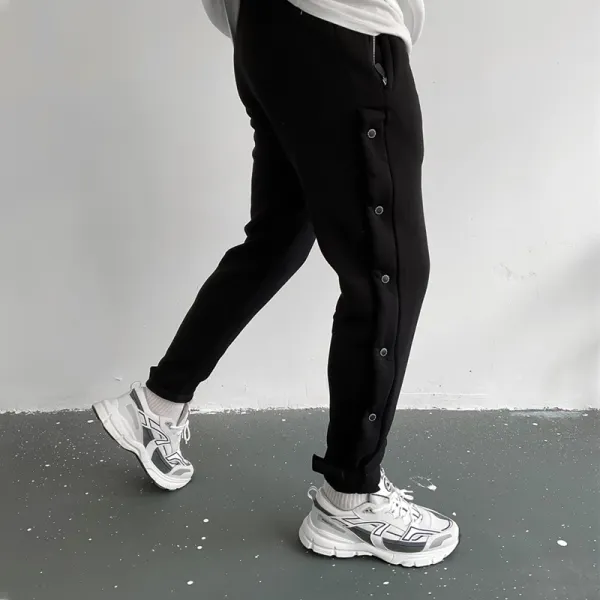 Raised Side Buckle Sports Sweatpants - Rianman.com 