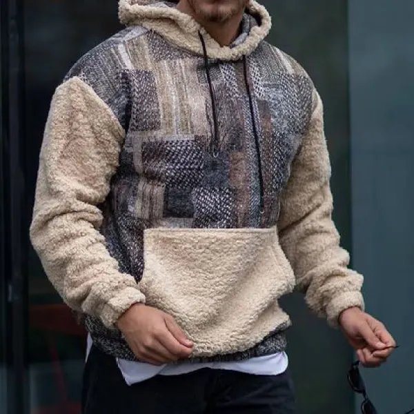 Sweater Berkerudung Bulu Kutub Jahitan Cetak Grafis - Woolmind.com 