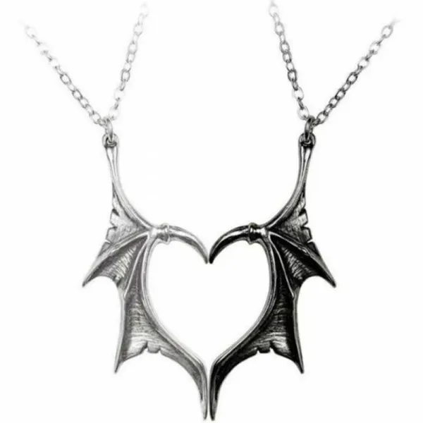 Bat Wings Love Couple Necklace - Fineyoyo.com 