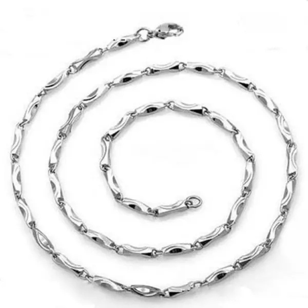 Ingot Chain Necklace Men And Women Silver Plated Korean Version Plated Jewelry Short Clavicle Chain - Fineyoyo.com 