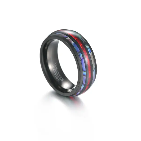 Shell Tungsten Jewelry Men's Tungsten Steel Ring