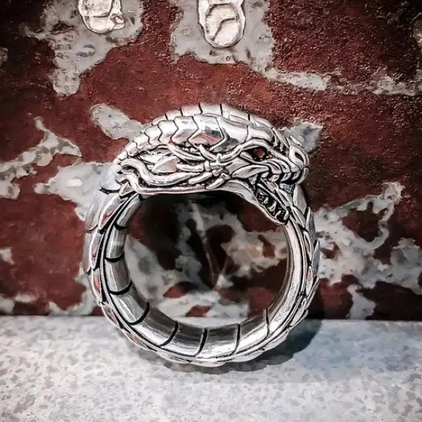 Norwegian Mythology Dragon Nidhogg Amulet Ring - Fineyoyo.com 