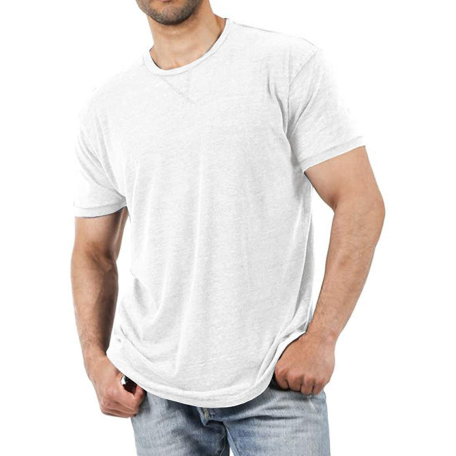 

Men's Casual Comfortable Solid Color Short Sleeve T-Shirt