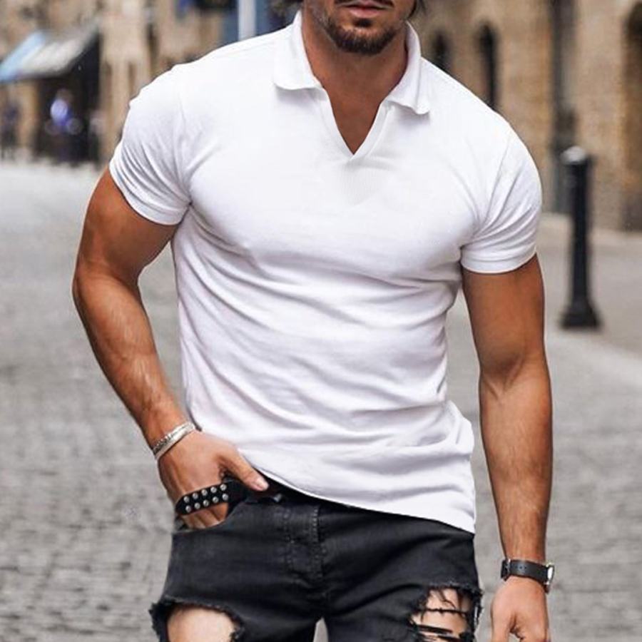 

Men's Outdoor Half Collar Polo Short Sleeve T-Shirt