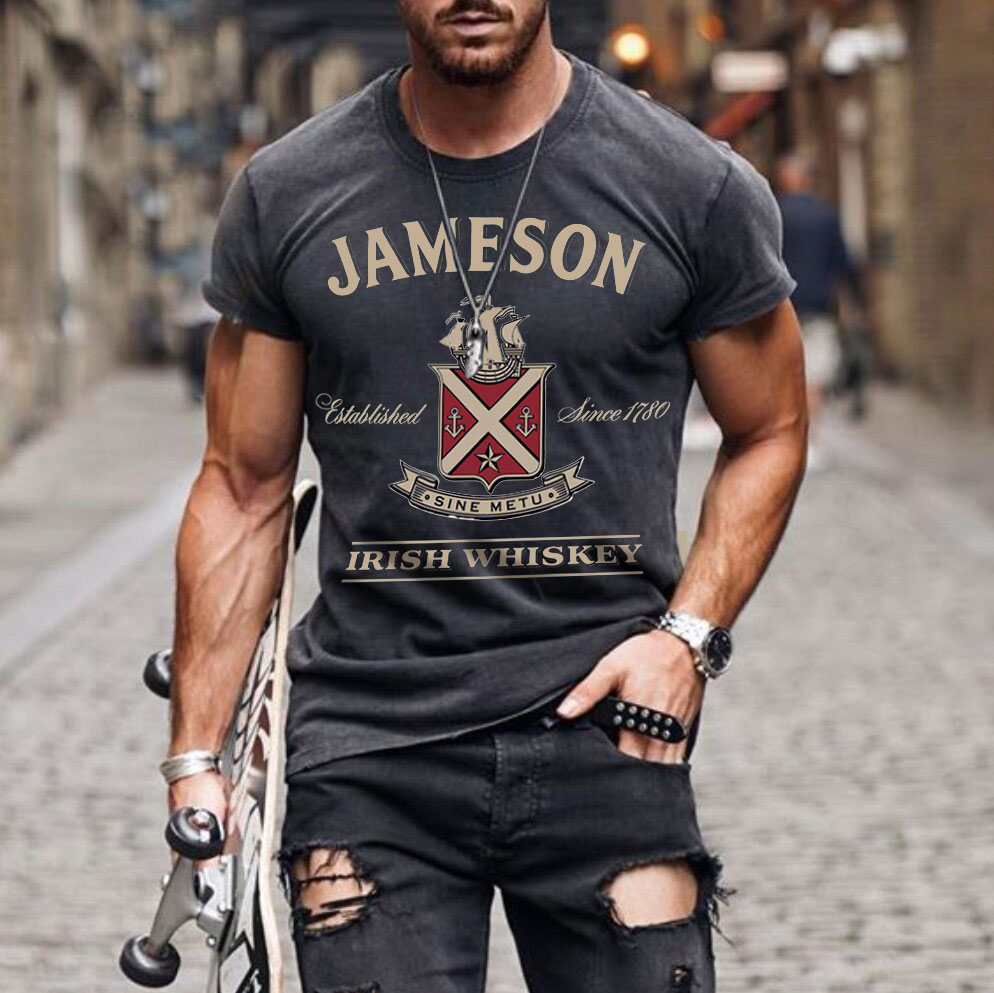 Mens Jameson Irish Whiskey Print Chic T-shirt