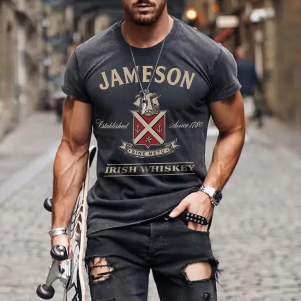 Mens Jameson Irish Whiskey Print T-shirt - Mobivivi.com 