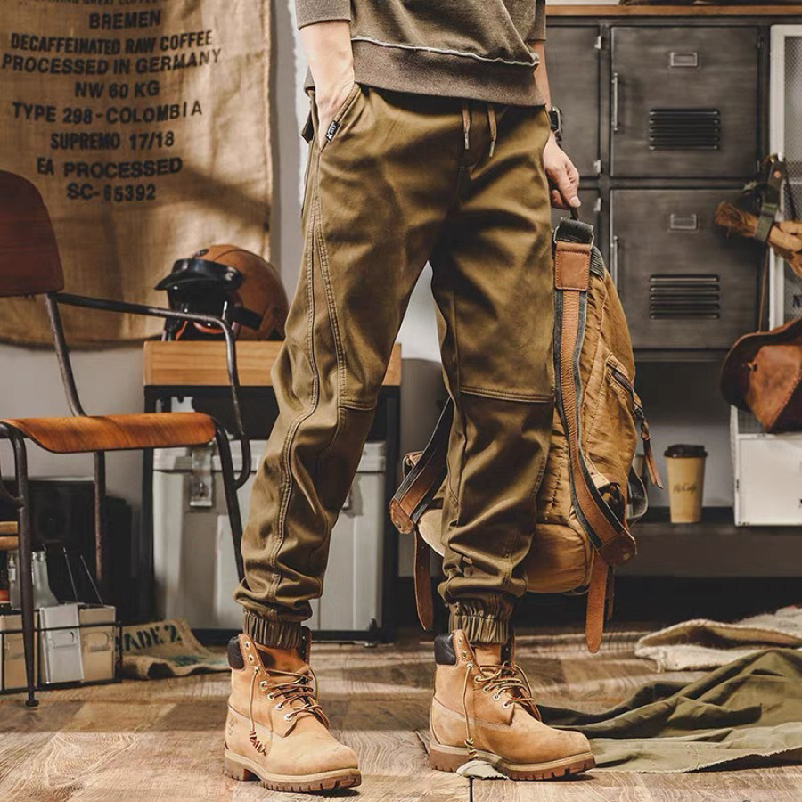 

Men's Casual Loose American Retro Cargo Pants Harem Pants