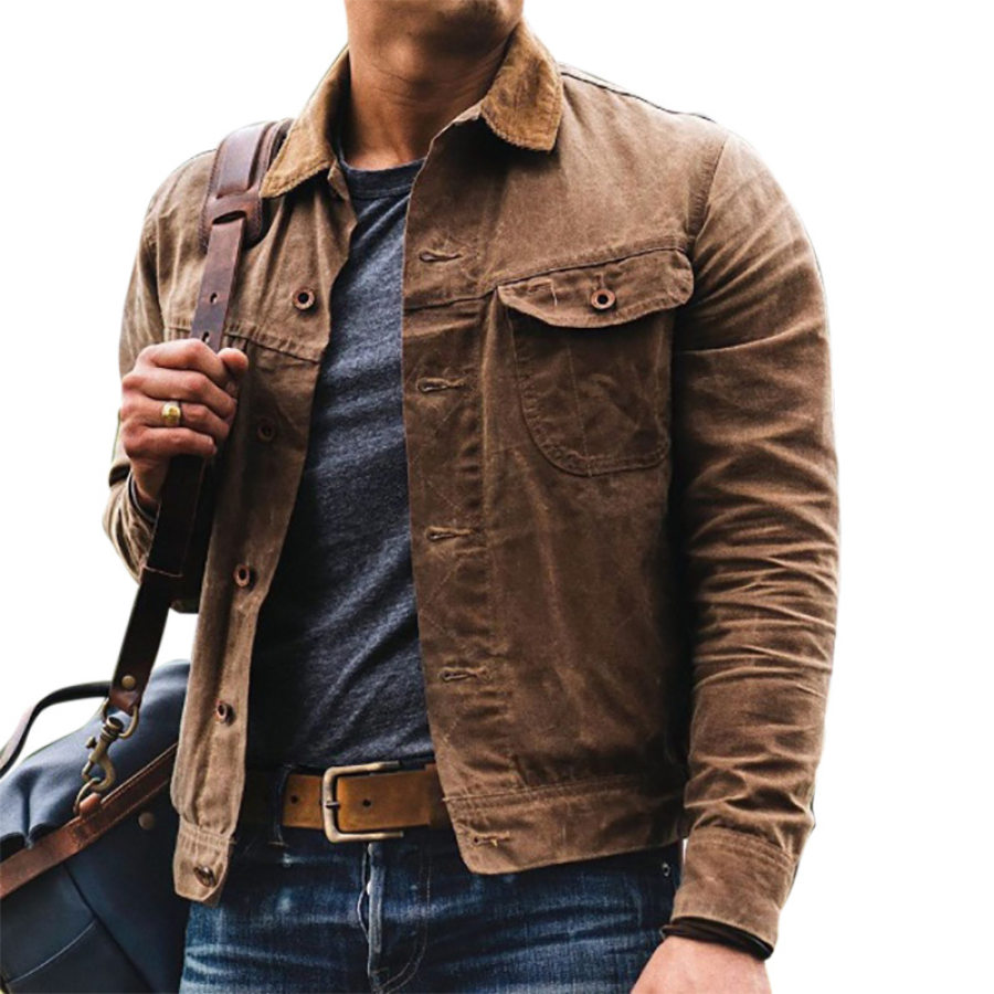 

Men's Outdoor Multi-pocket Workwear Lapel Jacket