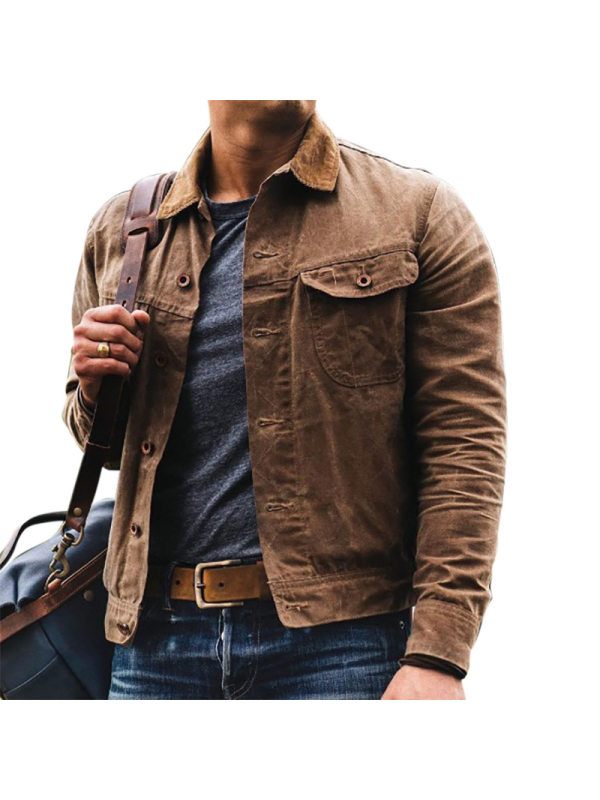 Men's Outdoor Multi-pocket Workwear Lapel Jacket