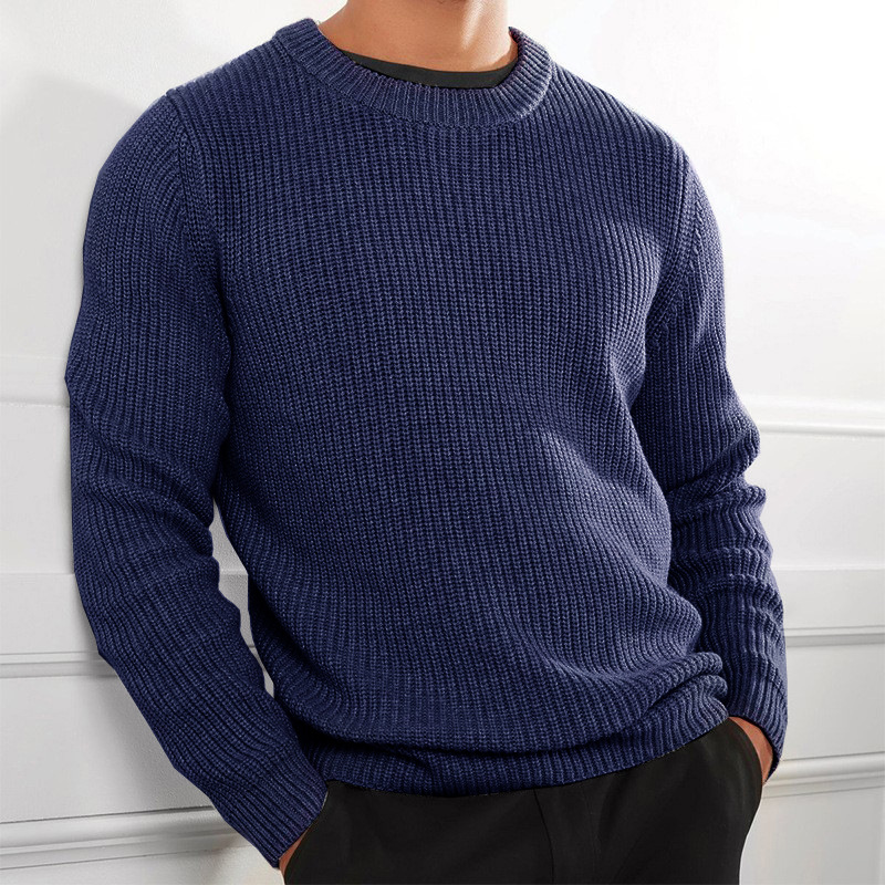Men's Casual Solid Color Chic Pullover Sweater