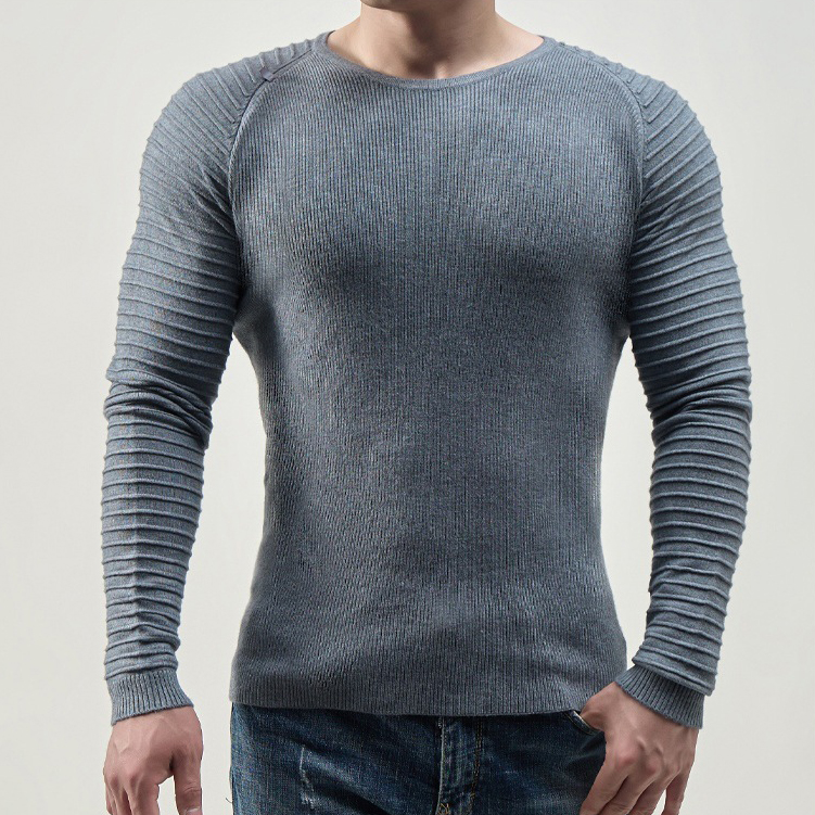 Men's Fashion Casual Crew Neck Chic Sweater Long Sleeve Knitwear