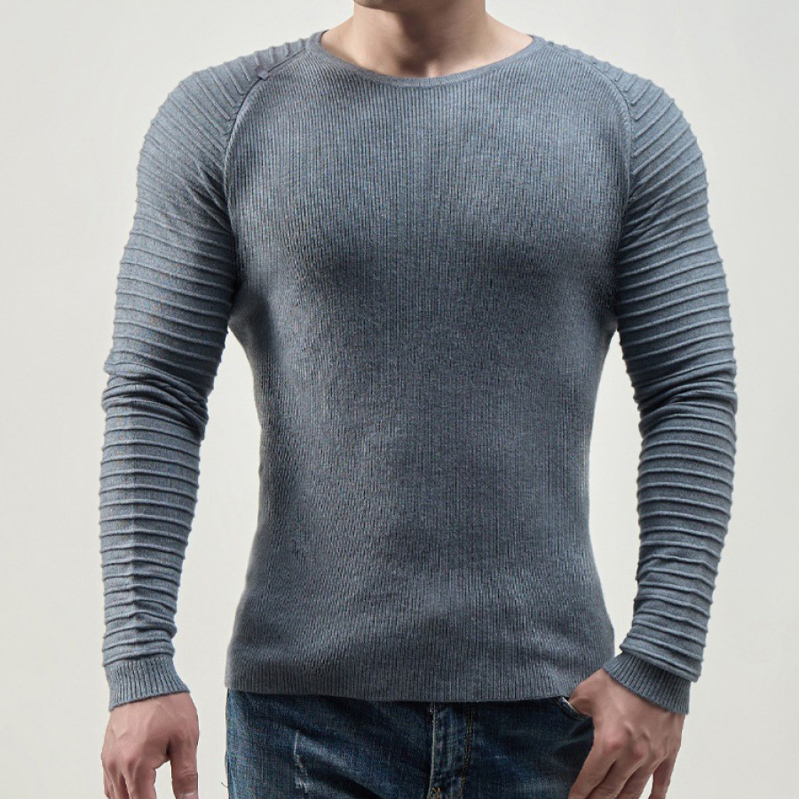 

Men's Fashion Casual Crew Neck Sweater Long Sleeve Knitwear