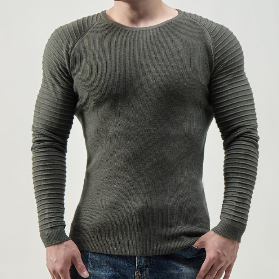 

Men's Fashion Casual Crew Neck Sweater Long Sleeve Knitwear