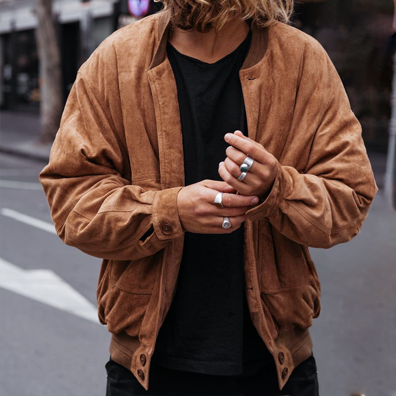 Autumn Winter Retro Thickened Casual Men's Jacket