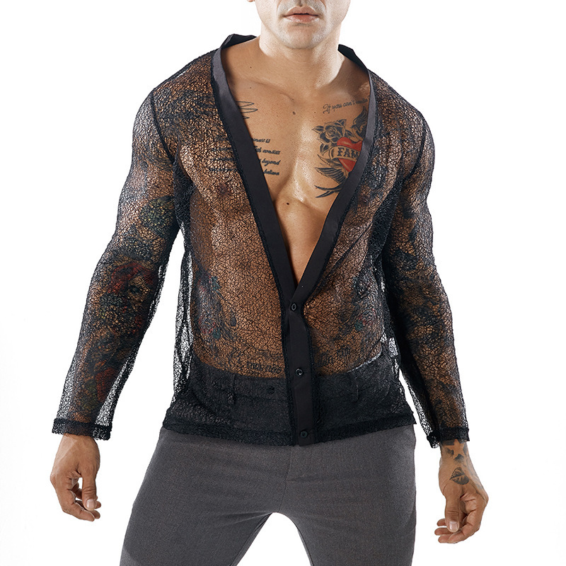Sexy Nightclub Transparent Shirt