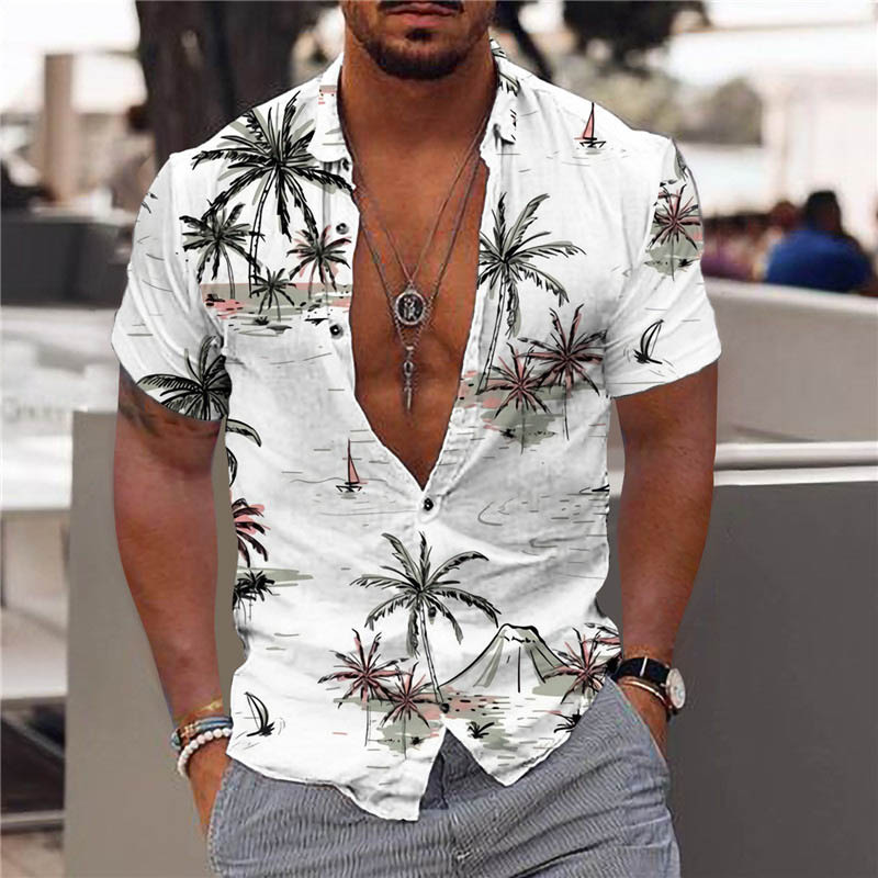 Men's Hawaii Coconut Casual Chic Beach Shirt
