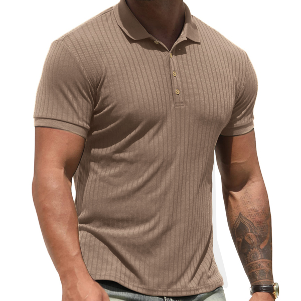 Men's Outdoor Casual Slim Chic Fit Workout Polo Shirt