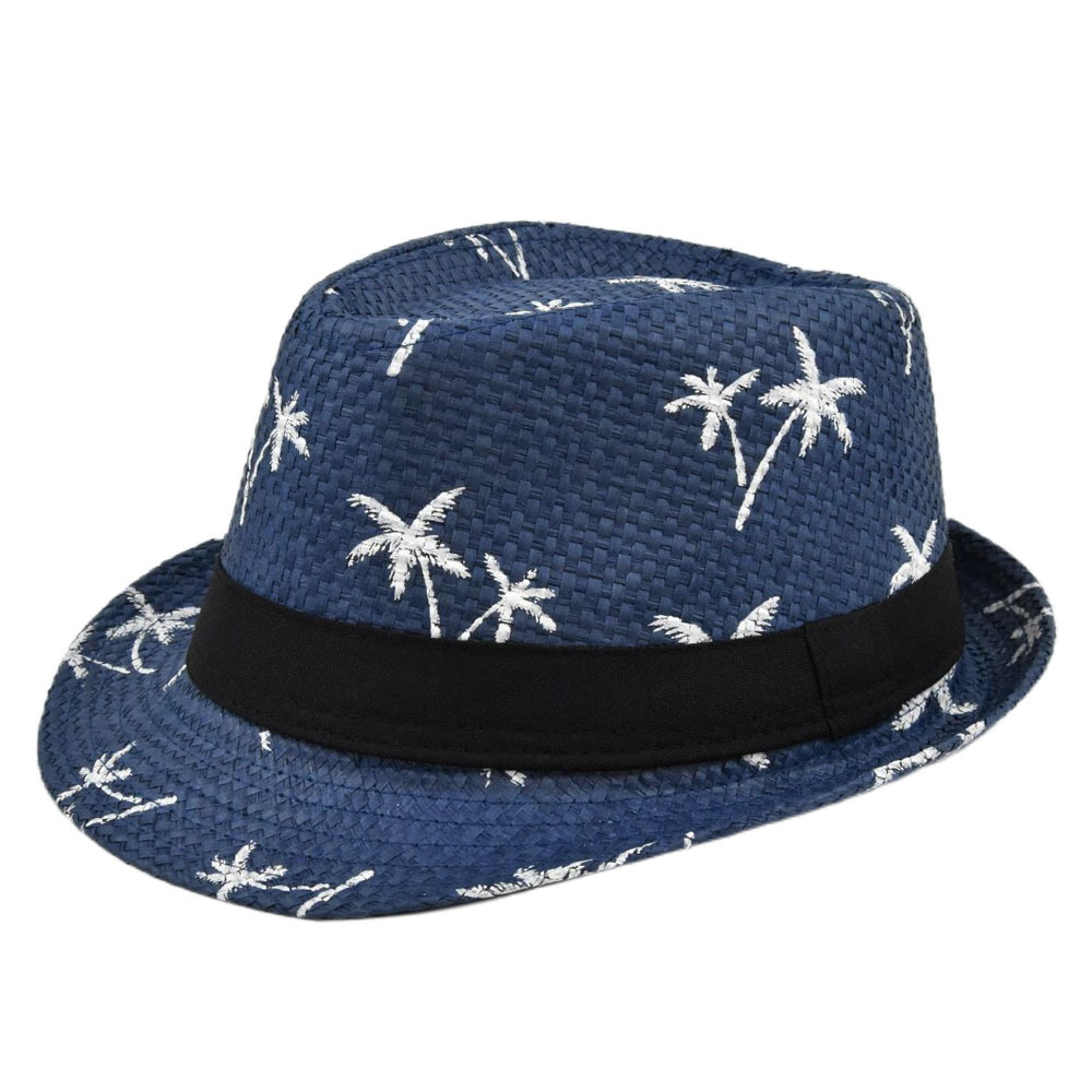 Men's Outdoor Coconut Tree Print Chic Casual Beach Sun Hat