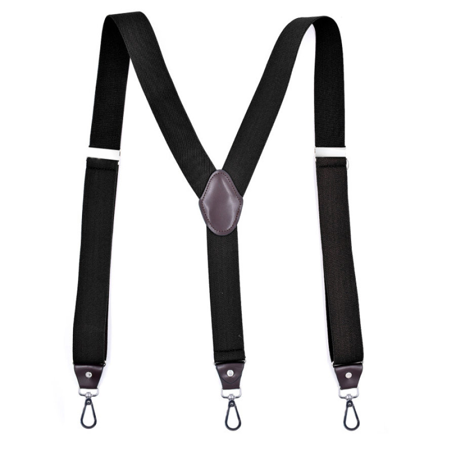 

Men's Fashion Casual 3 Clip Hook Buckle Y-Shaped Suspenders