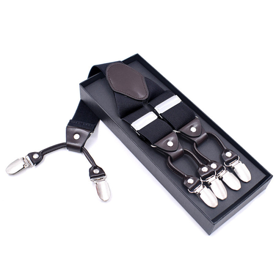 

Men's Elastic Adjustable Y-Type 6-Clip Suspenders