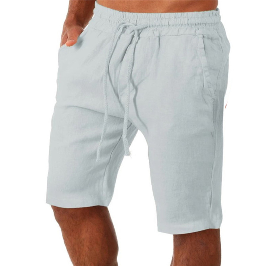 

Men's Casual Cotton Linen Breathable Beach Shorts